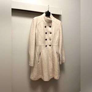Guess Winter White Wool Coat